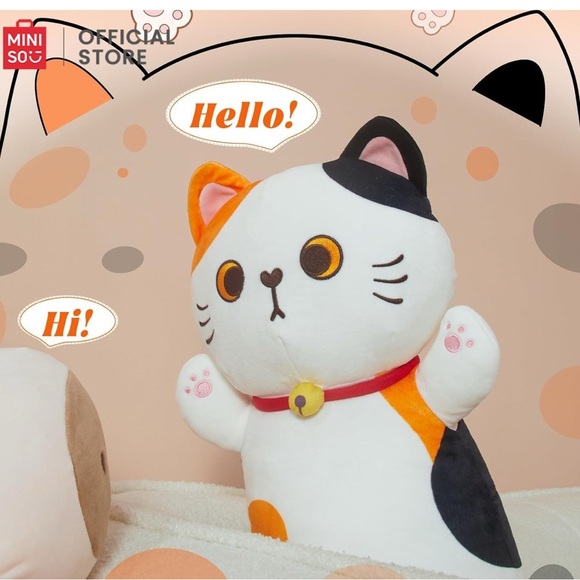 MINISO Long Cat Plush Pillow Kitten Body Pillow Soft Throw Sleeping Pillow (002) - Picture 2 of 4